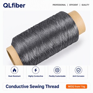 <span class=keywords><strong>Fil</strong></span> à coudre antistatique en fibre d'acier inoxydable résistant aux chocs thermiques pour l'électronique textile - Product Image 1