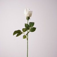 Roses artificielles au toucher réel avec tiges pliables pour bouquet de mariée, arche de mariage, arrangement floral de fête