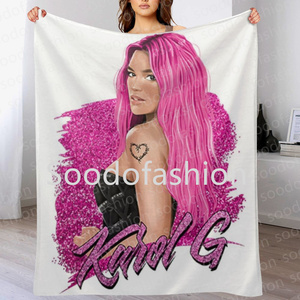 Venta al por mayor <span class=keywords><strong>Karol</strong></span> <span class=keywords><strong>G</strong></span> sirena nueva portada del álbum manana sera bonito <span class=keywords><strong>bichota</strong></span> temporada <span class=keywords><strong>Karol</strong></span> <span class=keywords><strong>G</strong></span> pelo Rosa San Valentín mantas - Product Image 4