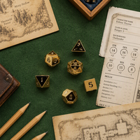 Jeu de dés en métal 14-20 mm, alliage de zinc, polyédriques, 7 pièces, multicolores, logo personnalisé, jeu de dés de table DND, jeu de rôle RPG