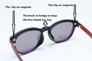   Montura de <span class=keywords><strong>Gafas</strong></span> Cuadradas Ultraligeras con <span class=keywords><strong>Clip</strong></span> Magnético Extraíble, Lentes Polarizadas de Sol en Oferta - Product Image 3