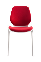 Chaise de visiteur de bureau en PU rembourré, empilable, avec cadre multicolore en acier peint au four (PP vierge), C 19*1.8mm, CPY-502