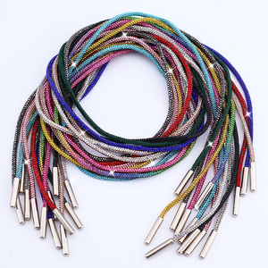 Cordones reflectantes de diamantes de imitación de cristal de 4mm de ancho, brillantes, multicolor, estilo de lujo, cordones de arcoíris DIY para prendas - Product Image 6