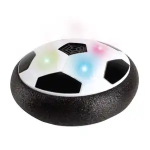 Kid Indoor Sport Air Power Hover Fußball Fußballspiel zeug Elektrisches Hänge kissen LED-Licht Blinkendes Fußball-Disc-Spiel Spielzeug