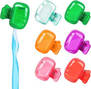 Étui de voyage portable en plastique pour brosse à dents, ovale, simple, anti-poussière, avec clip de protection pour la tête de brosse, pour la salle de bain domestique - Product Image 1
