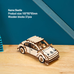 Perplesso 3D legno costruzione auto modello Kit serbatoio divertente giocattolo in legno fai da te in legno da <span class=keywords><strong>Hobby</strong></span> per costruire per la decorazione - Product Image 6