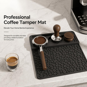 BEIZHUO Food Grade <b>Silicone</b> Coffee Tamper <b>Mat</b> Non Slip Espresso Tamping <b>Mat</b> with Storage Groove for Barista Coffee Making - Product Image 1