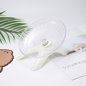 Jouets pour hamsters Golden : Roue d'exercice silencieuse en plastique simple, type soucoupe volante, accessoires de course - Product Image 3