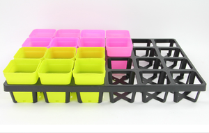 Divers plastique PP pépinière jardinière plastique <span class=keywords><strong>carré</strong></span> coloré Pot de fleur <span class=keywords><strong>jardin</strong></span> - Product Image 2