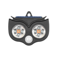 Répulsif Solaire Transfrontalier pour Animaux Nuisibles, Mural Extérieur, Anti-Rongeurs, Jardin, Ferme, Lumière Clignotante Rouge et Bleue Intégrale