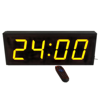 Jam Dinding Digital LED Portabel 5 Inci 4-Digit dengan Layar Besar, Teori Elektronik, dan Remote Control untuk Jam