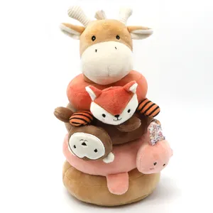 Inek boğa yumuşak OEM kawaii kişiselleştirilmiş bebek peluş best seller dolması hayvan istifleyici özel tasarım yaratıcı hediye