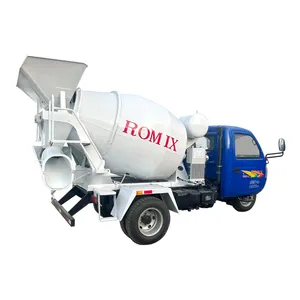 Pengaduk beton portabel truk 3.5 meter kubik Mixer semen pemuatan sendiri dengan Drum plastik