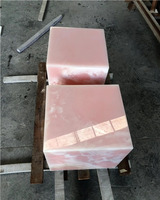 Table basse moderne en onyx rose, pierre naturelle polie, marbre, meuble de luxe pour salon