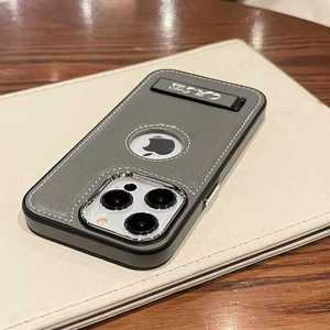 Phổ biến duy nhất Clip khung kinh doanh da mạ điện ống kính thiếu nhãn chống mùa thu bảo vệ trường hợp - Product Image 3