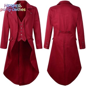 HESPER Nuevo Disfraz de Halloween, Frac Gótico de Manga Larga, Color Negro, Estilo Victoriano, Material Spandex, Resistente a Altas Temperaturas - Product Image 1