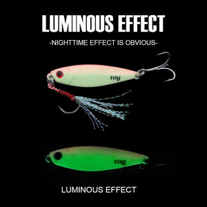 Nouveau 7g 10g 15g 20g 25g 30g 40g Glow Luminous Shore Fast Fall Jigging Fishing Metal Lure Jigs Cast Jigging Bait - Product Image 3