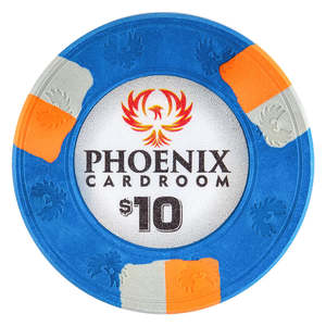 Jetons de poker Phoenix Poker Chip Lounge 10 grammes en argile véritable avec plateau, accessoire de jeu de haute qualité - Product Image 5