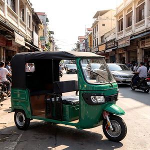 3 Wheel Electric Passenger Tuk Tuk with Full Canopy and Comfortable Seats for Urban Public Transport and City Taxi Service - Product Image 6