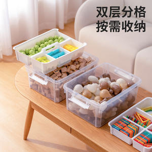 Caja de Almacenamiento Transparente de Doble Capa con Tapa, 16L de Gran Capacidad para Juguetes, Bloques de Construcción, Herramientas de Organización, Almacenamiento Smack - Product Image 2