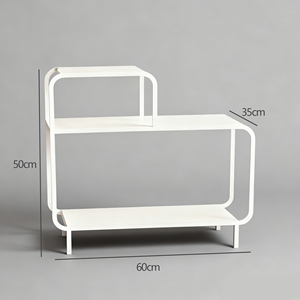 End <strong>Table</strong>, Iron Frame Narrow Side <strong>Table</strong> <strong>with</strong> 3-Tier Storage <strong>Shelf</strong>, Nightstand for Small Space Living Room Bedroom Patio - Product Image 4