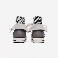 2026 Trend Punk Nieten High-Top Denim Sneakers mit Zebra-Stern-Print, Gothic Streetwear, Unisex, flache, leichte Sommer-Freizeitschuhe