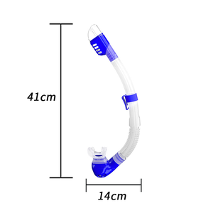 أنبوب تنفس من السيليكون عالي الجودة جاف من الدرجة الغذائية مقاوم للتسرب من كلوريد البولي فينيل للتدريب على السباحة والغطس - Product Image 4