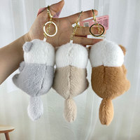 Adorables porte-clés en peluche Otter Poisson câlin, jouets rembourrés en coton PP, pendentifs, poupées en tissu de dessin animé, breloques de sac pour filles, cadeaux