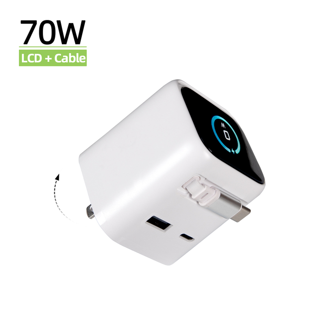 Super Fast Charger 70W PD GaN QC3 PPS for iPhone Samsung Mac Wholesale OEM ODM Multi-Port USB-C Type-C 70W PD GaN Charger