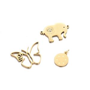 Yiwu acеon из нержавеющей стали различные формы животного логотип очарование фирменное название DIY Ювелирные изделия расширитель Drop <span class=keywords><strong>Tag</strong></span> вырезанный штампованный Шарм - Product Image 3