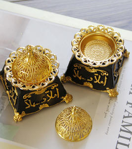 Novedades al por Mayor: Ambientador de Habitación, Porta Incienso Metálico Dorado Árabe - Product Image 3