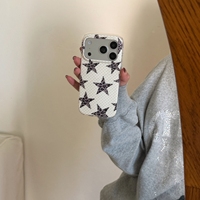 Coque de téléphone anti-rayures à imprimé léopard et étoiles IMD Street pour iPhone 18 Pro Max, protection d'objectif anti-traces de doigts, échantillon