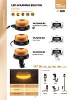 Balise de signalisation LED pour véhicule OEM XY-beacon, lumière ambre rotative, base magnétique + prise allume-cigare, base DIN flexible, 12-24V, RoHS, IP65, R65