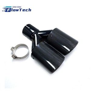 Embout d'échappement universel pour voiture de 89 mm en acier inoxydable avec couvercle d'entrée en fibre de carbone pour la modification et la décoration des véhicules - Product Image 4