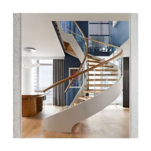 CBMmart Various Models of Stairs for Second Floor House Glass Spiral Curved Stairs Ideas