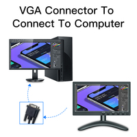 Dikiz kamera için 10 inç TFT renkli LCD monitör HD giriş VGA HD-MI AV monitör araba ses çalar