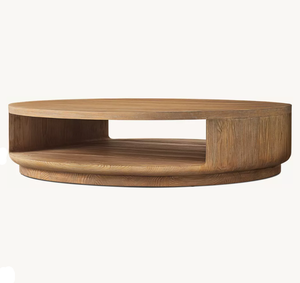 Mesa de Centro Redonda Abierta Móvil Decorativa Moderna Clásica de Madera para Sala de Estar, Muebles para el Hogar, Marca RH OEM CIRO - Product Image 5