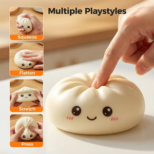 ของเล่นบีบตุ๊กตาซาลาเปาสีสันสดใสน่ารัก บีบแล้วคืนรูปช้าๆ บรรเทาความเครียด ของเล่นฟิดเจ็ตสำหรับเด็กและผู้ใหญ่ ของขวัญลดความวิตกกังวล - Product Image 2