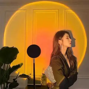 RGB Coucher Du Soleil Caméra Lumières LED Arc-En-Salon Projective Lampe Usine En Gros