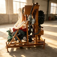 Foreuse hydraulique diesel certifiée CE ISO sur roues pour puits d'eau, machine de forage de puits jusqu'à 150 m de profondeur