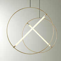 Lustre créatif minimaliste post-moderne, lampes suspendues circulaires pour restaurant, magasin de vêtements, café, lampe suspendue de chevet, géométrie