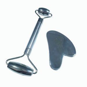 Professional metal face massager gua sha <b>roller</b> kit Skin Care Tool - Product Image 1