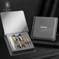 Longhui Kit de Manucure Professionnel 6-en-1 avec Coupe-Ongles, Cure-Oreilles, Ciseaux de Beauté et Pince à Ongles pour Pédicure et Soins des Pieds