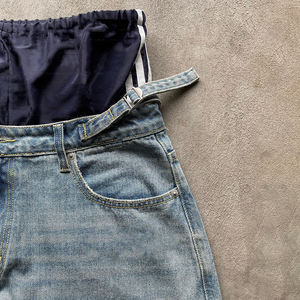 Sysjy بالجملة مخصص عالية الخصر واسعة المتضخم مزدوجة الخصر ممزق المتعثرة خمر حمض مغسول فضفاض الجينز للرجال - Product Image 3