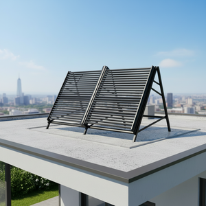 Collecteur <span class=keywords><strong>solaire</strong></span> à tubes sous vide résistant aux intempéries pour l'alimentation en eau chaude des bâtiments commerciaux - Product Image 1