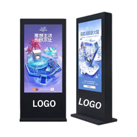 IP65 tahan air luar ruangan tampilan iklan kios lantai berdiri papan reklame Digital untuk perusahaan taksi Mall & Taman