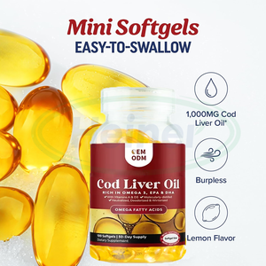 Ausreson OEM Marque Privée <span class=keywords><strong>Huile</strong></span> <span class=keywords><strong>de</strong></span> <span class=keywords><strong>Poisson</strong></span> Oméga 3 1000mg <span class=keywords><strong>Huile</strong></span> <span class=keywords><strong>de</strong></span> <span class=keywords><strong>Foie</strong></span> <span class=keywords><strong>de</strong></span> <span class=keywords><strong>Morue</strong></span> en Capsules Molles Supplément Halal Chine Gélules Molles d'<span class=keywords><strong>Huile</strong></span> <span class=keywords><strong>de</strong></span> <span class=keywords><strong>Foie</strong></span> <span class=keywords><strong>de</strong></span> <span class=keywords><strong>Morue</strong></span> - Product Image 2