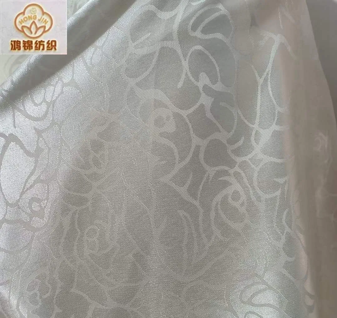 Hot-selling Wholesale 100% Polyester Satin Jacquard for Dress Garment Stock Fabric
