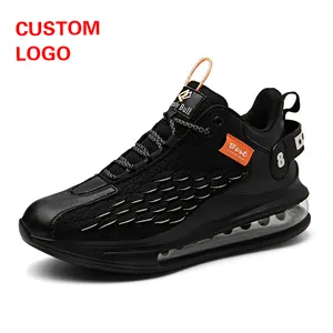 Çin ayakkabı fabrikası özelleştirmek kendi logo marka hava yastığı spor koşu ayakkabıları adam için