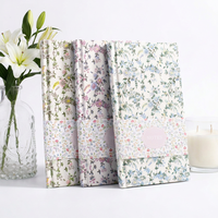 Carnet de tampons floraux personnalisable avec couverture en tissu – Journal de voyage pour collection de tampons